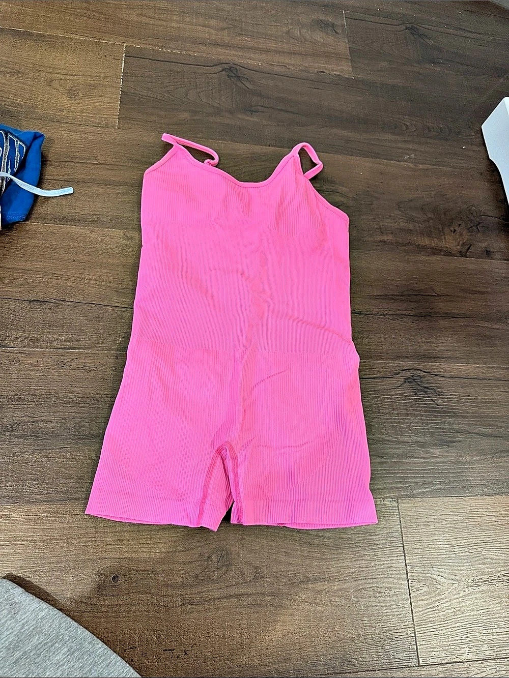 S Pink Ribbed Romper Size Small Like New